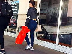 Candid voyeur gorgeous big ass latina shopping