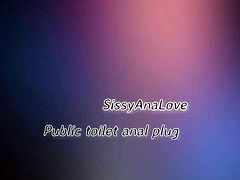 SissyAnaLove Public toilet anal plug