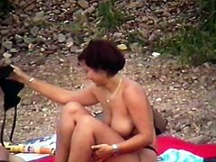 Schwabbel Topless on a Beach