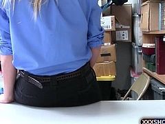 Shoplifter guy gets fucked by a sexy officer