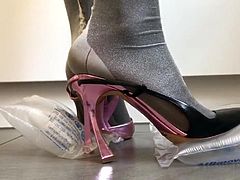 Crushing and burst balloon with my sexy slingback dior