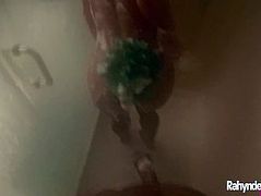 Rahyndee James Fucks in Shower then Showered in Cum
