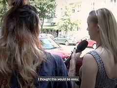 These girls in Germany are wild and surely dont mind picking up a stranger off the streets to fuck his brains out. This hot blonde finds herself a one night stand and gets her pussy pounded!