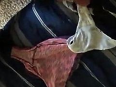 Stranger cumming on my moms panties