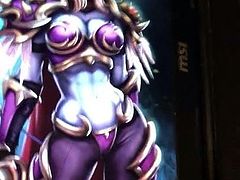 (Tribute) Cumming over Sylvanas from Warcraft