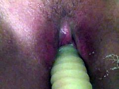 Pussy creaming in vibrator