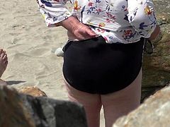 granny show lovely fat ass