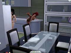 Sims 4 Tranny having some fun with a couple