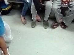 Couple getting physical in Delhi Metro in open 1