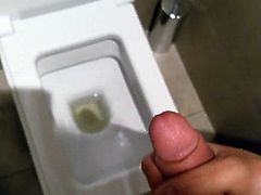 Hotel bathroom masturbation