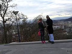 I was hunting. I noticed a red-haired girl with piercing on her face and I was filming her. Unfortunately, she wasn't alone - with her man probably, and he noticed me and my camera. He came to me and I almost had a fight with him while I was explaining what I want. But his girl stopped him with simple question: 