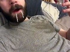 hot cum in beard