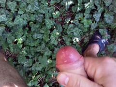 Cumshot in forest