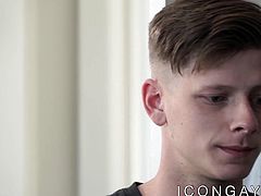 Pale twink lovemaking with beefy stepdaddy in pronebone