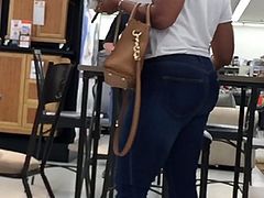 Sexy Thick Ebony Big Hips and Ass in Jeans