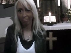 stunning german blonde fucked in church