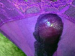 Cum in a friend's purple knickers