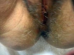 clit rubbing, spreading and cumming on wife's cunt