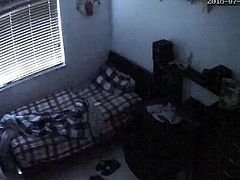 waking up nude - unsecured ip cam