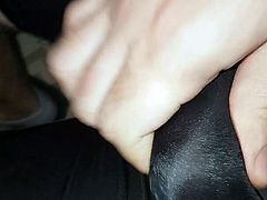 Another cumshot in my dirty black spandex shorts