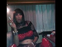 Me smoking and stroke my slutdick