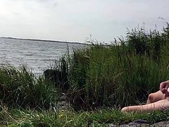 Masturbate alone by the lake part 2