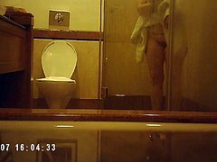 Unaware wife in bathroom 2