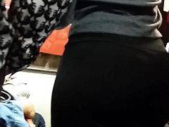 Big butt in subway