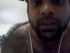 Fur covered guy fron India on cam, no cum