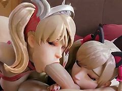 Sexy 3D Mercy and Dva sex compilation