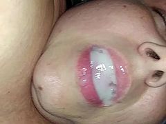 White MILF Milks Cum Load Out Of BBC and Swallows Cum