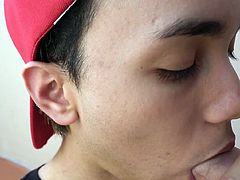 Amateur Virgin Latino Boy In Red Baseball Cap Paid To Fuck