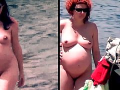 Spy Beach Mature Tribute Pregnant Moms Belly Areola