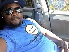 Black chub massive facial in car