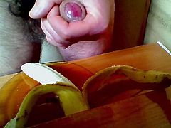 Cum on food - banana