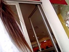College in the streets of Mexico City, upskirt, sexy teen.
