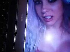 Alanah Pearce cum tribute with moaning