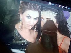 Trisha and Hansika cum and spit tribute