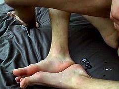 Gay men sucking hairy feet first time Some bum gets a
