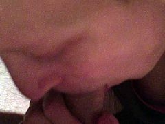 Horny ex girlfriend blowjob with oral creampie