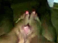 Amazing Footjob by My indian chick Big Cumshot Foot Fetish
