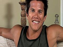AJ Irons is one hot gay porn star. Watch him show off his smooth brown adonis body and giant cock, as he strokes it to completion and cums everywhere.