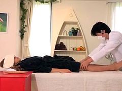 Check out this super hot and horny Asian cutie getting a nice massage.Watch her then getting her tight pussy drilled hard by the masseur.