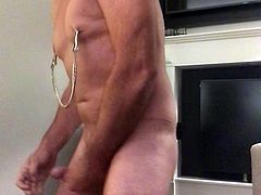 Slave S. - Handjob with clamps