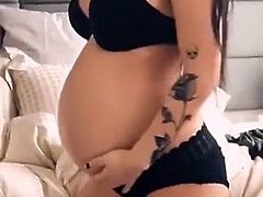 Pregnant asian slut gets slammed until her lover spills cum