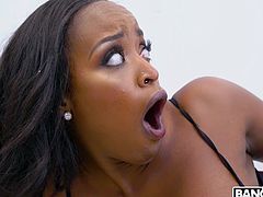 My sexy ebony neighbor, Nyna Stax, is cheating on her husband with me and today he almost caught us. You can judge me, but I can not withstand the alluring attractiveness of her big bubble butt, huge natural titties and her wet chocolate pussy... Who wouldn't love to spend some time with a lady like Nyna?!