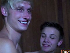 Just watch yet another hot threesome with two twinks and a slut , for whatever reason . Enjoy them fuck and suck in HD video today
