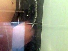 Handjob under the shower