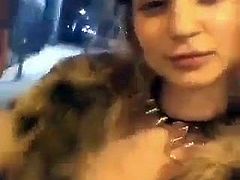 Sexy Jewish Slut Slave Flashing Hot Beautiful Body in Street