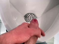 Public toilets masturbation with cum